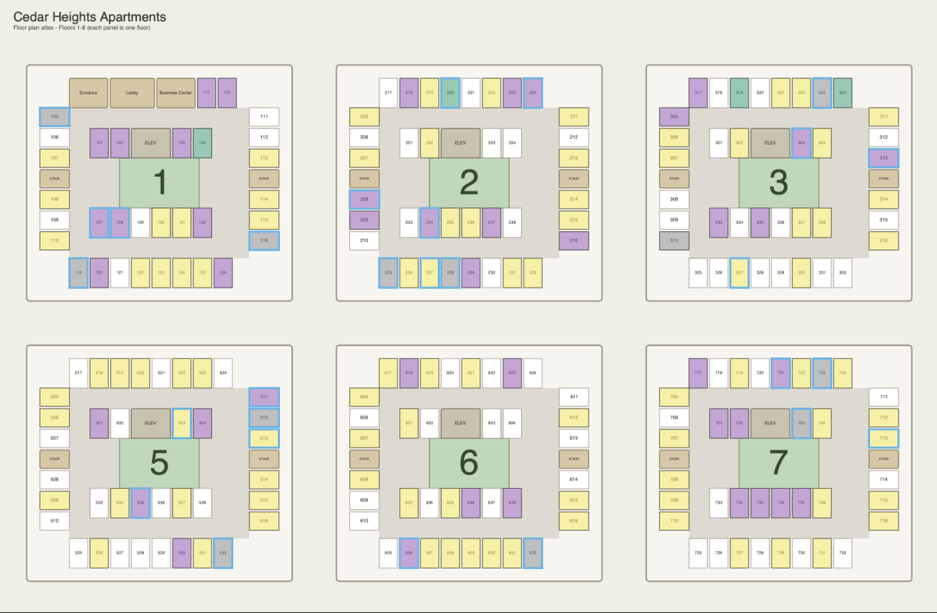 Multistory building map